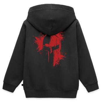 Kreuzritter Tempelritter Deus Vult Ritter Templer - Kinder Premium Organic Zip Hoodie - Schwarz - Hinten - AI Model Kid Male (0cm)