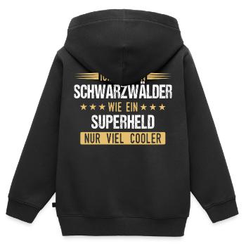 Schwarzwald Schwarzwälder Heimat Spruch - Kinder Premium Organic Zip Hoodie - Schwarz - Hinten - AI Model Kid Male (0cm)