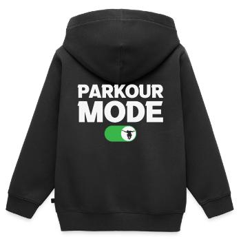 Parkour Lovers Parkour Mode On - Kids Premium Organic Zip-up Hoodie - black - Back - AI Model Kid Male (0cm)