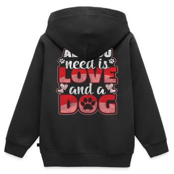 Haustier Hundeerziehung - Kinder Premium Organic Zip Hoodie - Schwarz - Hinten - AI Model Kid Male (0cm)