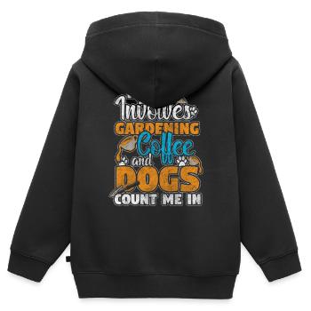 Gärtner Gärtnern - Kinder Premium Organic Zip Hoodie - Schwarz - Hinten - AI Model Kid Male (0cm)
