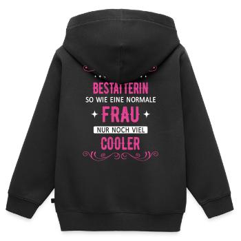Bestatter Bestatterin Bestatten Beruf Spruch - Kinder Premium Organic Zip Hoodie - Schwarz - Hinten - AI Model Kid Male (0cm)