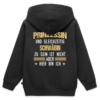 Schwaben Schwabe Schwaben Oberschwaben - Kinder Premium Organic Zip Hoodie - Schwarz - Hinten - AI Model Kid Male (0cm)