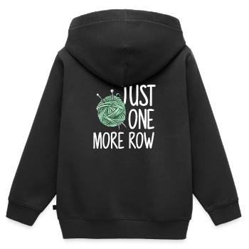 Häkeln Stricken Handarbeit - Kinder Premium Organic Zip Hoodie - Schwarz - Hinten - AI Model Kid Male (0cm)