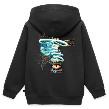 Foi - Sweat Premium à capuche zippé enfant bio - noir - Dos - AI Model Kid Male (0cm)