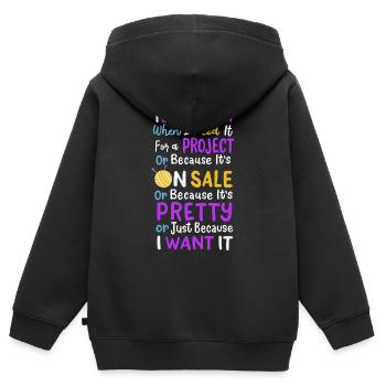 Knitting Knitting Wool - Kids Premium Organic Zip-up Hoodie - black - Back - AI Model Kid Male (0cm)