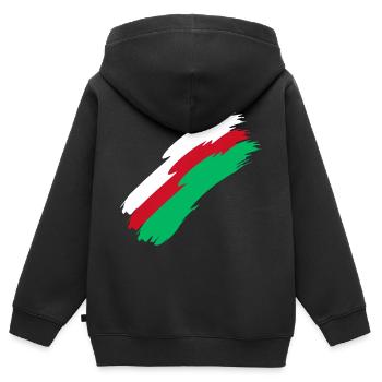 Madagascar - Sweat Premium à capuche zippé enfant bio - noir - Dos - AI Model Kid Male (0cm)