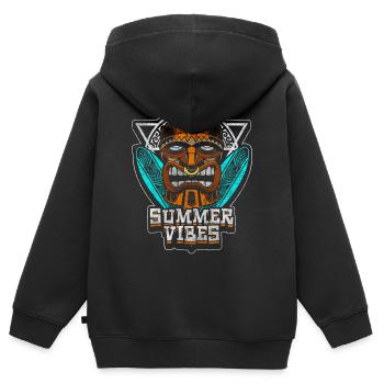 Inka Kultur Südamerika - Kinder Premium Organic Zip Hoodie - Schwarz - Hinten - AI Model Kid Male (0cm)