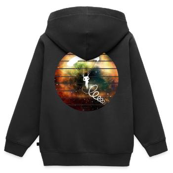Nice Skydiving Shirt For Skydivers Flying T-shirt - Kinder Premium Organic Zip Hoodie - Schwarz - Hinten - AI Model Kid Male (0cm)