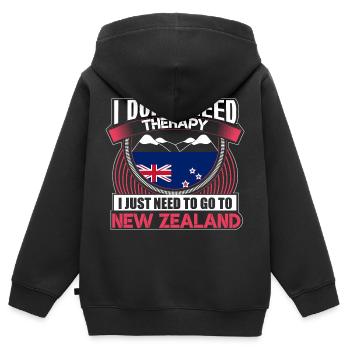 Neuseeland Polynesien Heimatland Geschenkidee - Kinder Premium Organic Zip Hoodie - Schwarz - Hinten - AI Model Kid Male (0cm)