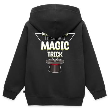Magic Magic Magic Hat - Kids Premium Organic Zip-up Hoodie - black - Back - AI Model Kid Male (0cm)