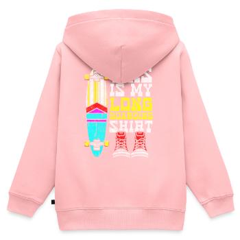 Skater Mountain Board - Sweat Premium à capuche zippé enfant bio - rose - Dos - AI Model Kid Female (0cm)