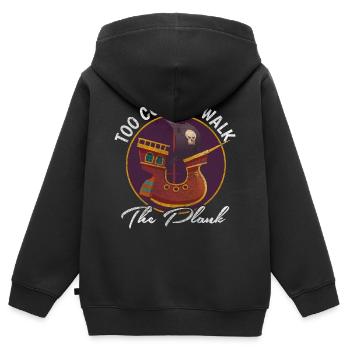 Pirate Outlaw Grappin Crochet Pirate Drapeau - Sweat Premium à capuche zippé enfant bio - noir - Dos - AI Model Kid Male (0cm)