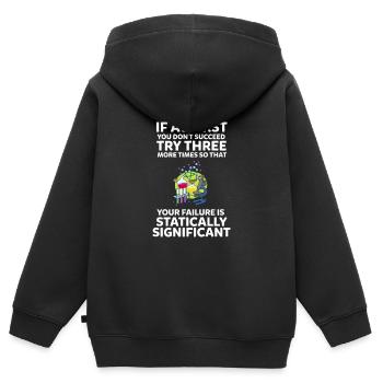 Scientifique scientifique - Sweat Premium à capuche zippé enfant bio - noir - Dos - AI Model Kid Male (0cm)