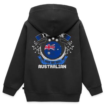 Australien Känguru Kontinent Geschenk - Kinder Premium Organic Zip Hoodie - Schwarz - Hinten - AI Model Kid Male (0cm)