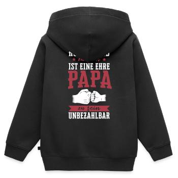 Hufschmied Hufe Schmied Tierhufen Hufeisen Spruch - Kinder Premium Organic Zip Hoodie - Schwarz - Hinten - AI Model Kid Male (0cm)