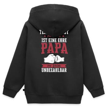 Tenorhorn Blasinstrument Tenorhornist Spruch - Kinder Premium Organic Zip Hoodie - Schwarz - Hinten - AI Model Kid Male (0cm)