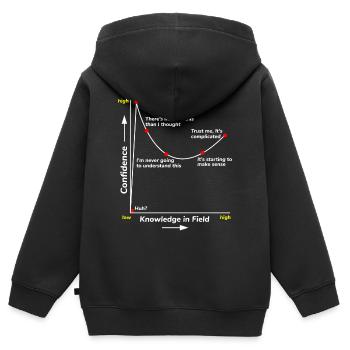 Science Math Student Confidence Level Funny Saying - Kids Premium Organic Zip-up Hoodie - black - Back - AI Model Kid Male (0cm)