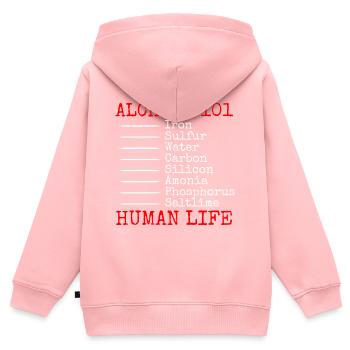 Alchemist Wisdom Research - Kids Premium Organic Zip-up Hoodie - rose - Back - AI Model Kid Female (0cm)