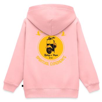 Lustige Scooter Quote Lettering Typografie - Kinder Premium Organic Zip Hoodie - Rosa - Hinten - AI Model Kid Female (0cm)