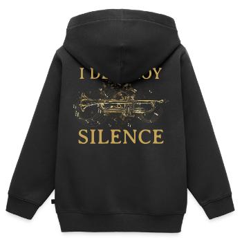 Trompete Trompetist Instrument Spruch - Kinder Premium Organic Zip Hoodie - Schwarz - Hinten - AI Model Kid Male (0cm)