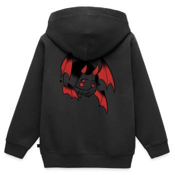 Manga Dämon kawaii - Kinder Premium Organic Zip Hoodie - Schwarz - Hinten - AI Model Kid Male (0cm)