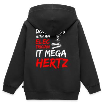 Strom Elektroniker - Kinder Premium Organic Zip Hoodie - Schwarz - Hinten - AI Model Kid Male (0cm)