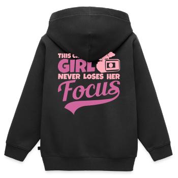 Cinéaste - Sweat Premium à capuche zippé enfant bio - noir - Dos - AI Model Kid Male (0cm)