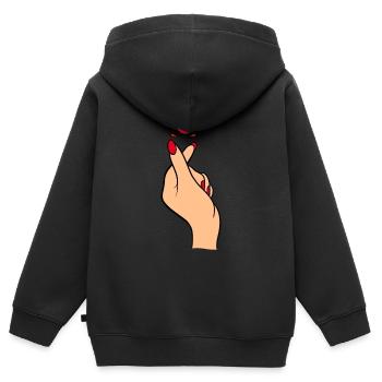 Clack de doigts - Okzitanien - Kinder Premium Organic Zip Hoodie - Schwarz - Hinten - AI Model Kid Male (0cm)