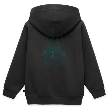 Komposition Yoga Zenstyle Tattoo - Kinder Premium Organic Zip Hoodie - Schwarz - Hinten - AI Model Kid Male (0cm)