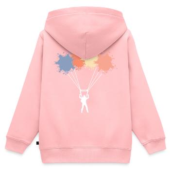 Nice Paragliding Shirt For Para-glider Flying - Kids Premium Organic Zip-up Hoodie - rose - Back - AI Model Kid Female (0cm)