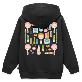 disco make up revival - Kids Premium Organic Zip-up Hoodie - black - Back - AI Model Kid Male (0cm)