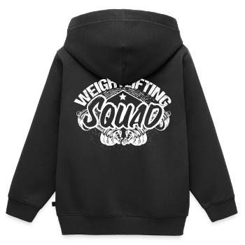Krafttraining Muskelaufbau Bodybuilder Geschenk - Kinder Premium Organic Zip Hoodie - Schwarz - Hinten - AI Model Kid Male (0cm)