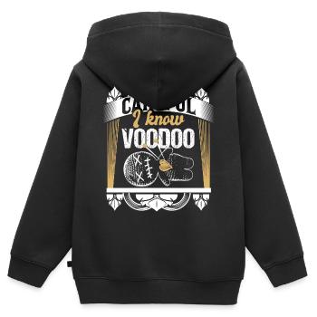 Horreur de poupée vaudou - Sweat Premium à capuche zippé enfant bio - noir - Dos - AI Model Kid Male (0cm)
