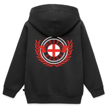 England Fussballmannschaft Weltmeister Geschenk - Kinder Premium Organic Zip Hoodie - Schwarz - Hinten - AI Model Kid Male (0cm)
