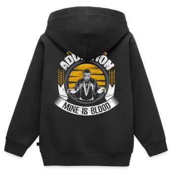Halloween Vampir Fangzähne Gruselig - Kinder Premium Organic Zip Hoodie - Schwarz - Hinten - AI Model Kid Male (0cm)