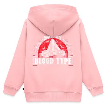 Halloween Vampire Lord Creepy - Sweat Premium à capuche zippé enfant bio - rose - Dos - AI Model Kid Female (0cm)