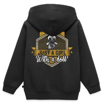 Voodoo Black Magic Curse - Kids Premium Organic Zip-up Hoodie - black - Back - AI Model Kid Male (0cm)