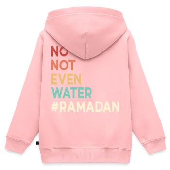 No not even water Ramadan - Kids Premium Organic Zip-up Hoodie - rose - Back - AI Model Kid Female (0cm)