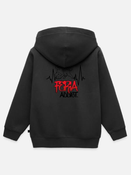 Feria-süchtiger Herzschlag - Kinder Premium Organic Zip Hoodie -