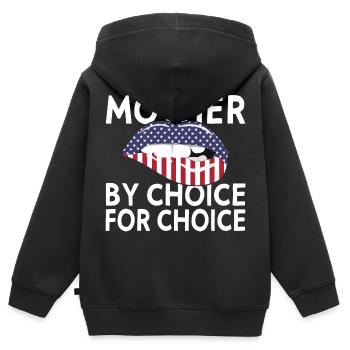 Mein Körper Meine Entscheidung - Kinder Premium Organic Zip Hoodie - Schwarz - Hinten - AI Model Kid Male (0cm)