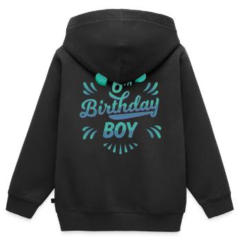 Geburtstagskind 06 - Kinder Premium Organic Zip Hoodie - Schwarz - Hinten - AI Model Kid Male (0cm)