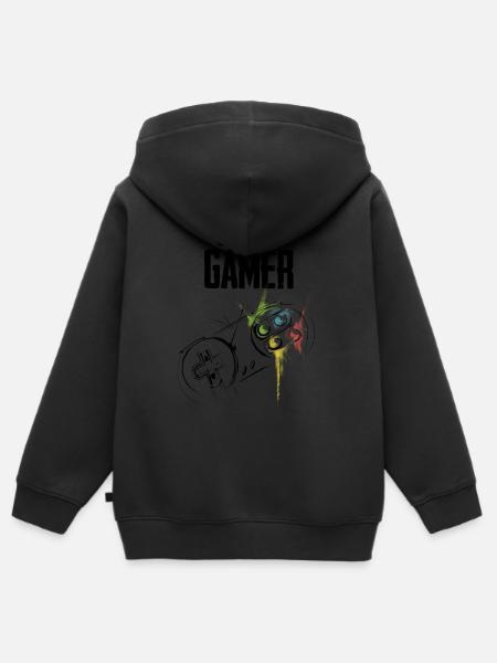 Bester Daddy Gamer - Kinder Premium Organic Zip Hoodie -