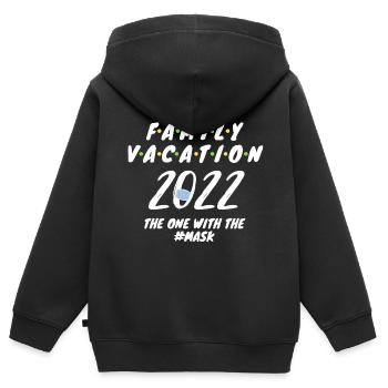 Family Vacation 2022 - Reisen Design - Kinder Premium Organic Zip Hoodie - Schwarz - Hinten - AI Model Kid Male (0cm)