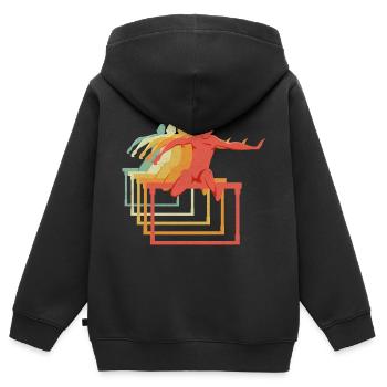 Hürden Hürdenlauf Hürdenläufer Läufer Athleten - Kinder Premium Organic Zip Hoodie - Schwarz - Hinten - AI Model Kid Male (0cm)