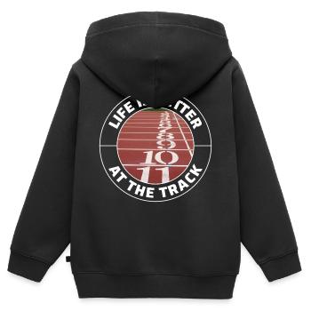 Hürden Hürdenlauf Hürdenläufer Läufer Athleten - Kinder Premium Organic Zip Hoodie - Schwarz - Hinten - AI Model Kid Male (0cm)