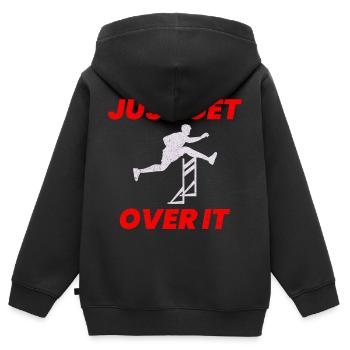 Hürden Hürdenlauf Hürdenläufer Läufer Athleten - Kinder Premium Organic Zip Hoodie - Schwarz - Hinten - AI Model Kid Male (0cm)