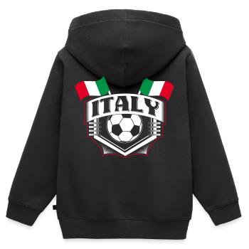 Italien Fußball Meisterschaft - Kinder Premium Organic Zip Hoodie - Schwarz - Hinten - AI Model Kid Male (0cm)