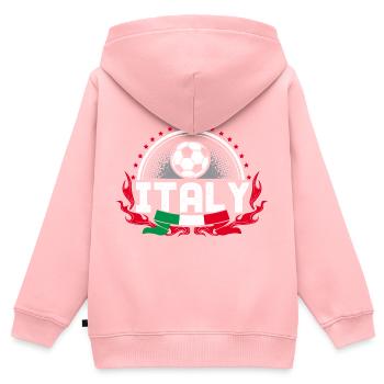 Italie Football Équipe nationale italienne - Sweat Premium à capuche zippé enfant bio - rose - Dos - AI Model Kid Female (0cm)