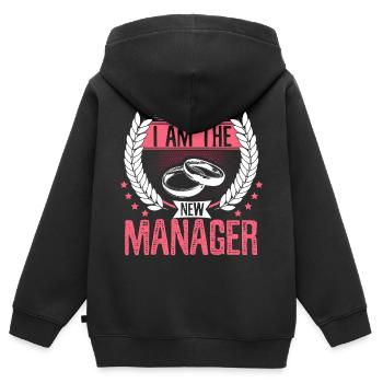 Ehe Verheiratet Hochzeitstag - Kinder Premium Organic Zip Hoodie - Schwarz - Hinten - AI Model Kid Male (0cm)